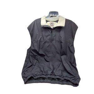 Fuzzy Zoeller Windbreaker Vest Golf Signature Sportswear Mens Size Large Black